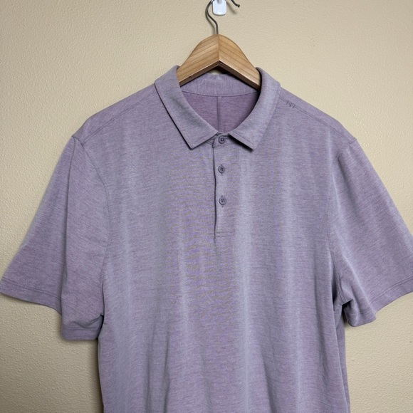 Lululemon Mens Evolution Lavender Polo Short Sleeve - Picture 3 of 8
